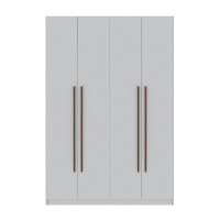 Manhattan Comfort 157GMC1 Gramercy Modern 2-Section Freestanding Wardrobe Armoire Closet in White